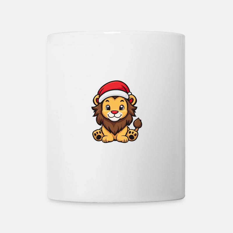Lion Noël Mignon - Mug blanc - blanc