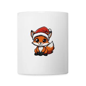 Fuchs Weihnachten Niedlich - Tasse - Weiß - Vorne