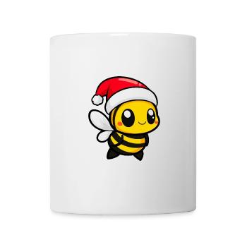 Biene Weihnachten Niedlich - Tasse - Weiß - Vorne