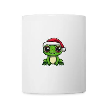 Frosch Weihnachten Niedlich - Tasse - Weiß - Vorne