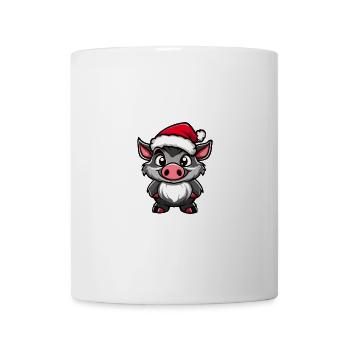 Cochon Noël Mignon Sanglier - Mug blanc - blanc - Devant