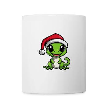 Lézard Noël Mignon - Mug blanc - blanc - Devant