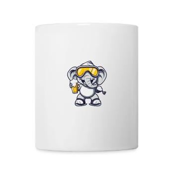 Elefant Ski Bier - Tasse - Weiß - Vorne