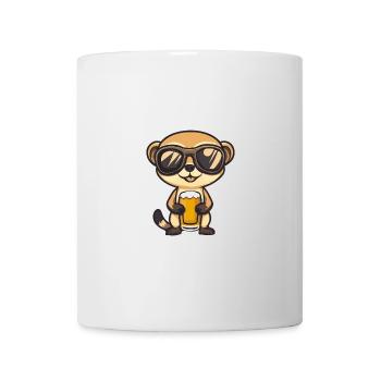 Bière de ski Meerkat - Mug blanc - blanc - Devant