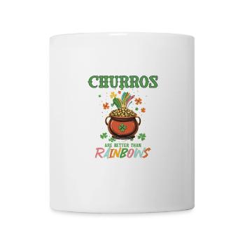 Churros sind besser als Regenbögen St. Patricks Day - Tasse - Weiß - Vorne