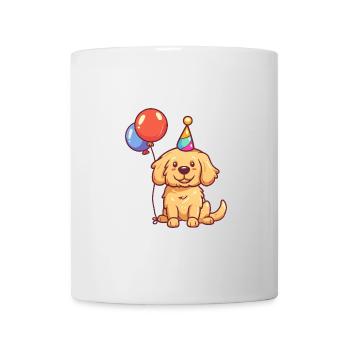 Golden Retriever Hunde Geburtstag Comic - Tasse - Weiß - Vorne