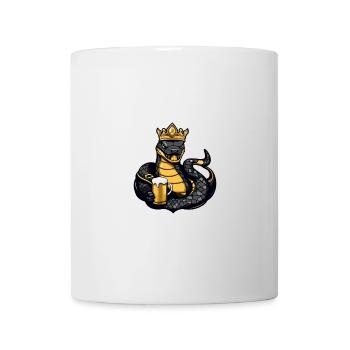 Schlange Kobra Bier Lustig - Tasse - Weiß - Vorne