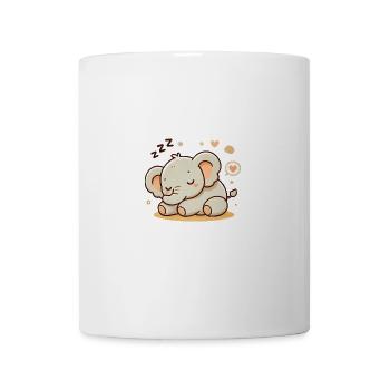 Cute Sleeping Baby Elefant - Tasse - Weiß - Vorne