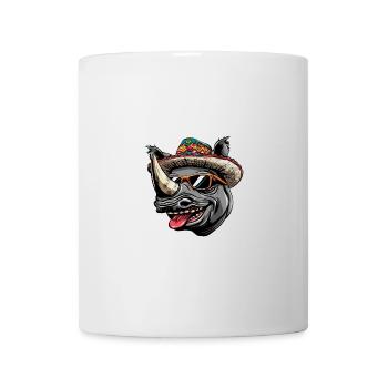 Nashorn Lustig Sombrero - Tasse - Weiß - Vorne