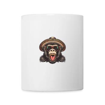 Gorille Bande Dessinée Drôle Sombrero - Mug blanc - blanc - Devant