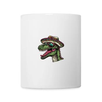 Dinosaur brontosaurus sombrero - Mug - white - Front