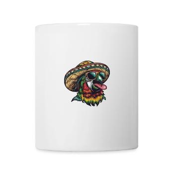 Perroquet Bande Dessinée Drôle Sombrero - Mug blanc - blanc - Devant