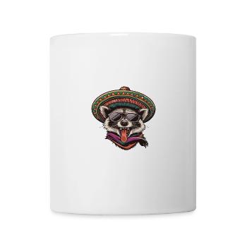 Raccoon Funny Sombrero - Mug - white - Front