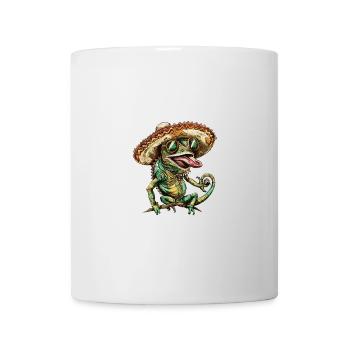 Caméléon Drôle Sombrero - Mug blanc - blanc - Devant