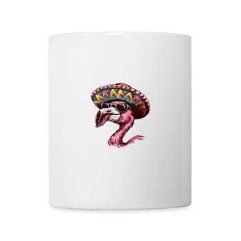 Flamingo Comic Funny Sombrero - Mug - white - Front