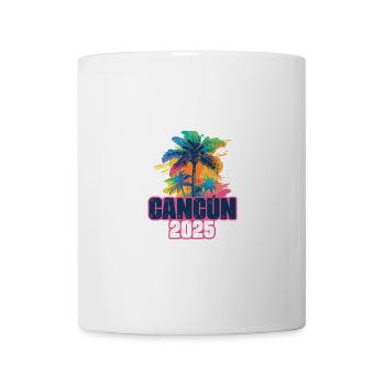 Cancun 2025 Palmiers des Fêtes - Mug blanc - blanc - Devant