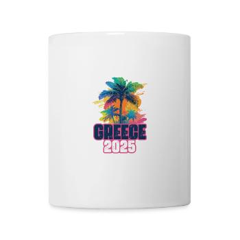 Grèce 2025 Palmiers de vacances - Mug blanc - blanc - Devant