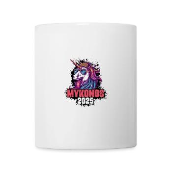 Mykonos 2025 Einhorn - Tasse - Weiß - Vorne