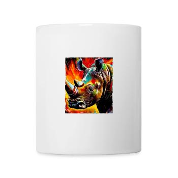 Nashorn Porträt - Tasse - Weiß - Vorne