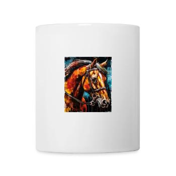 Pferd Porträt - Tasse - Weiß - Vorne