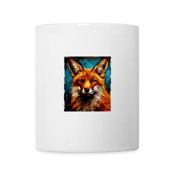 Fuchs Porträt - Tasse - Weiß - Vorne
