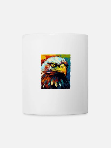 Adler Porträt - Tasse - Weiß