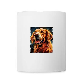 Portrait de chien Golden Retriever - Mug blanc - blanc - Devant