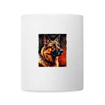 German Shepherd Dog Portrait - Mug - white - Front