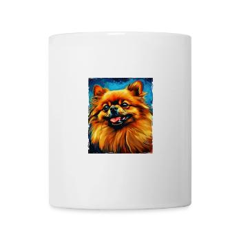 Portrait de chien de Poméranie - Mug blanc - blanc - Devant