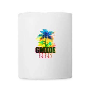 Grèce 2025 Palmiers colorés - Mug blanc - blanc - Devant