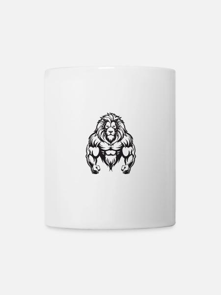 Löwe Muskeln - Tasse - Weiß