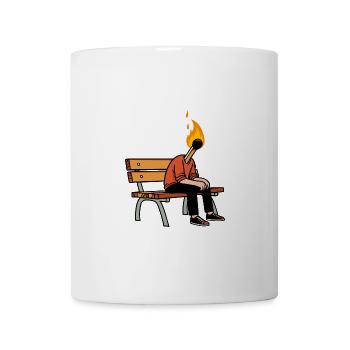 Match Head Man Thoughts Work Everyday Bench - Mug - white - Front