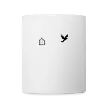 Vogelfrei - Freedom Bird - Tasse - Weiß - Vorne