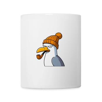 Evil Seagull Bonnet en laine et sifflet en bec - Mug blanc - blanc - Devant