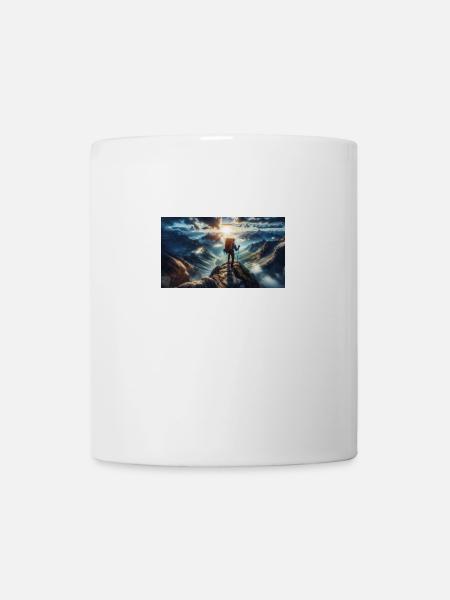 Hiker at the top - Mug - white