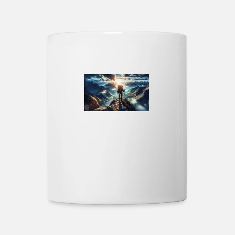 Wanderer an der Spitze - Tasse - Weiß