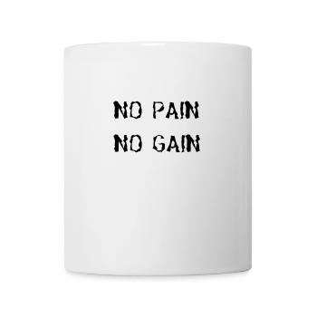 NO PAIN NO GAIN Gym Motivation Fitness Design - Tasse - Weiß - Vorne