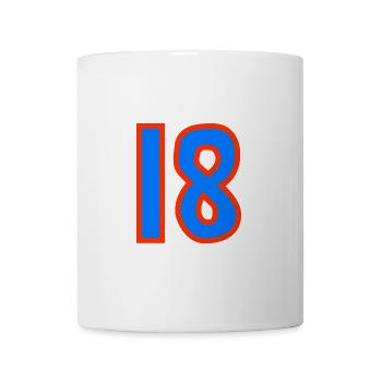 18. 18 YEARS OLD. 18th ANNIVERSARY. 18 BIRTHDAY. - Mug - white - Front
