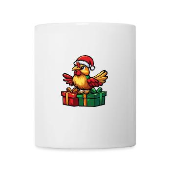 Coq Noël Bandes dessinées Cadeaux - Mug blanc - blanc - Devant
