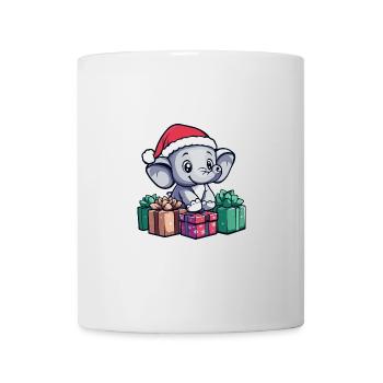 Elefant Weihnachten Comic Geschenke - Tasse - Weiß - Vorne