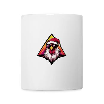 Coq Noël Cool - Mug blanc - blanc - Devant