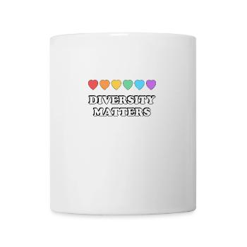 Vielfalt ist wichtig Regenbogenherzen - Tasse - Weiß - Vorne