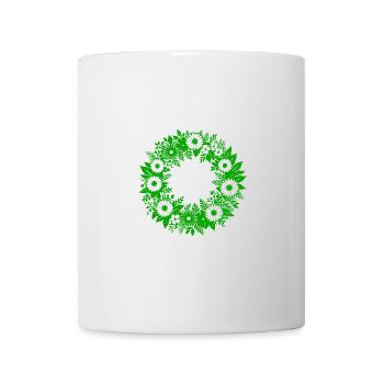 Blumenkranz - Tasse - Weiß - Vorne
