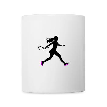Tennis Spielerin Symbol - Tasse - Weiß - Vorne