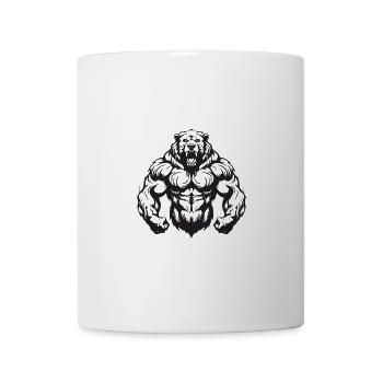 Musculation des muscles de l’ours grizzly - Mug blanc - blanc - Devant
