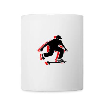 planche à roulettes homme symbole planche à roulettes - Mug blanc - blanc - Devant