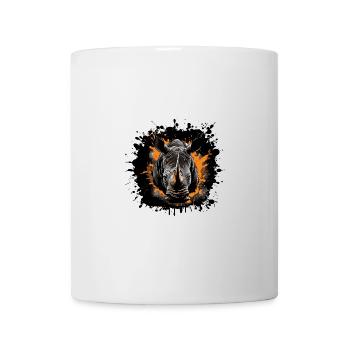 Nashorn Porträt - Tasse - Weiß - Vorne