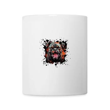 Portrait de chien bouledogue - Mug blanc - blanc - Devant