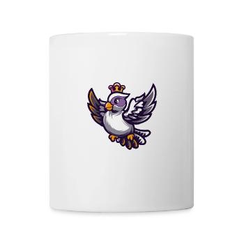 Taube Vogel Comic Krone - Tasse - Weiß - Vorne