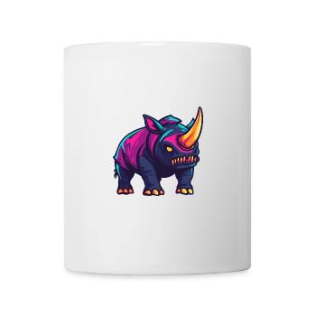 Rhino Halloween Bande dessinée Zombie - Mug blanc - blanc - Devant